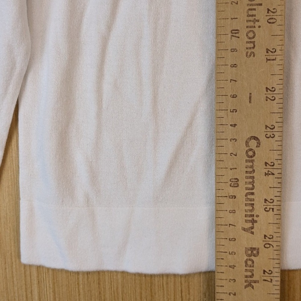 J.Crew Teddie Sweater Womens XL White Long Sleeve Cotton Knit Top L1561 NEW - Picture 6 of 7